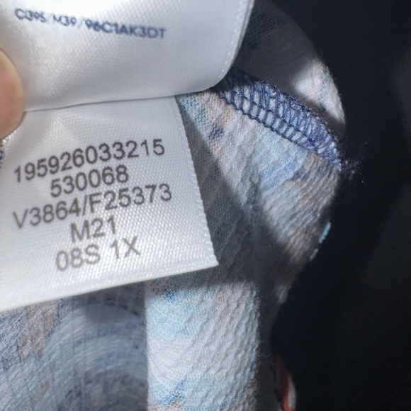 EUC Lands' End High Low Hawaiian Midi V Neck Dress Size 1X - Picture 5 of 7